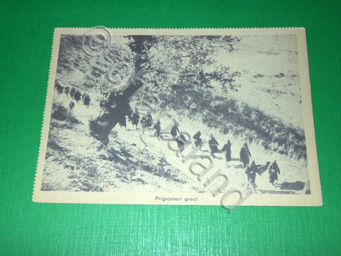 Cartolina Propaganda PNF - Militaria WWII - Prigionieri greci 1942 …