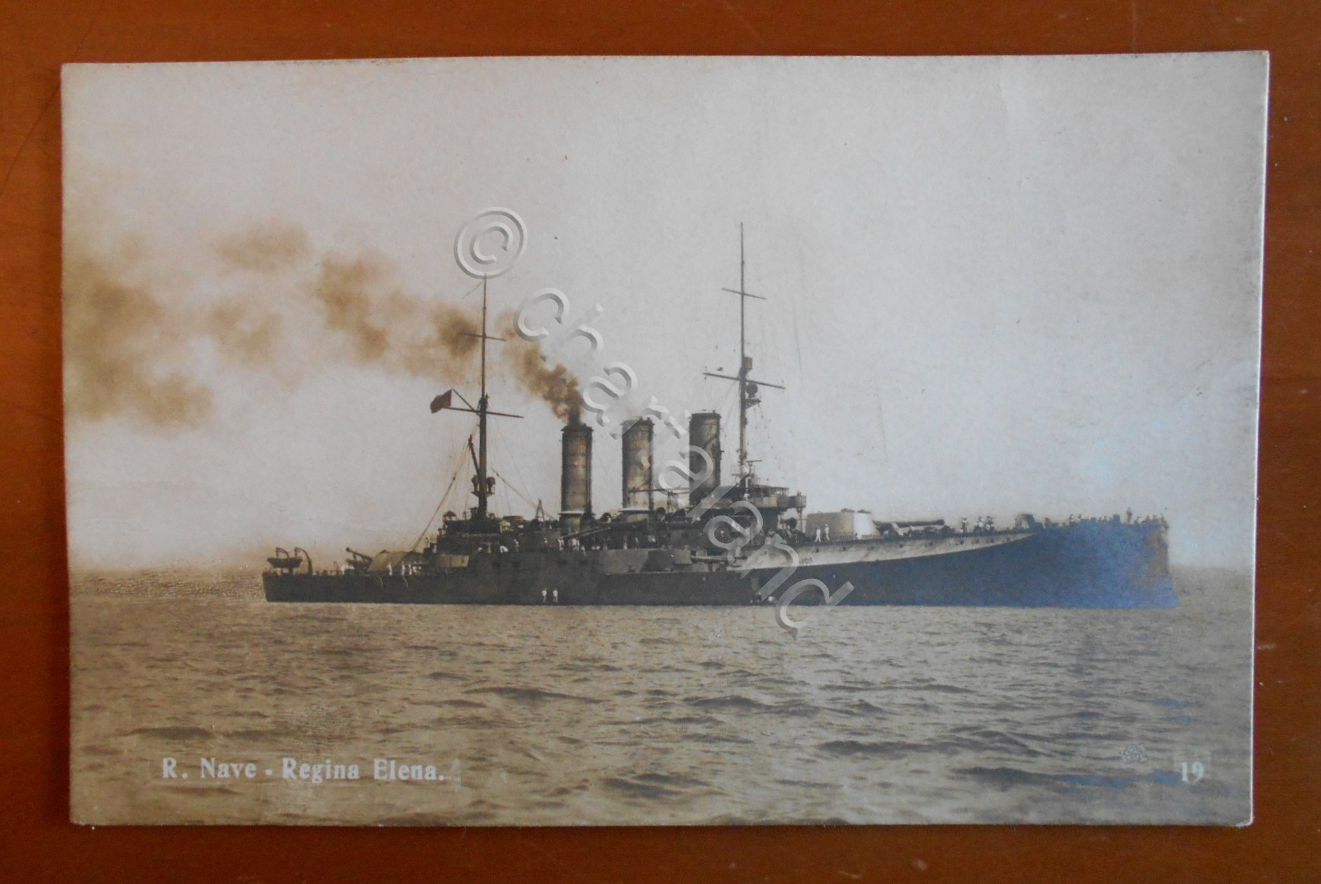 Cartolina R. Nave - Regina Elena - 1923 ca.
