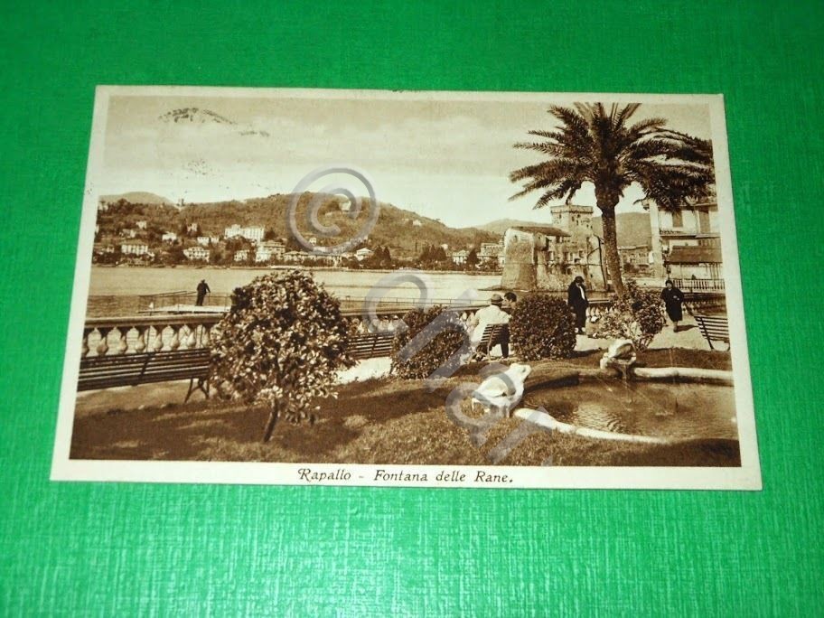 Cartolina Rapallo - Fontana delle Rane 1935.