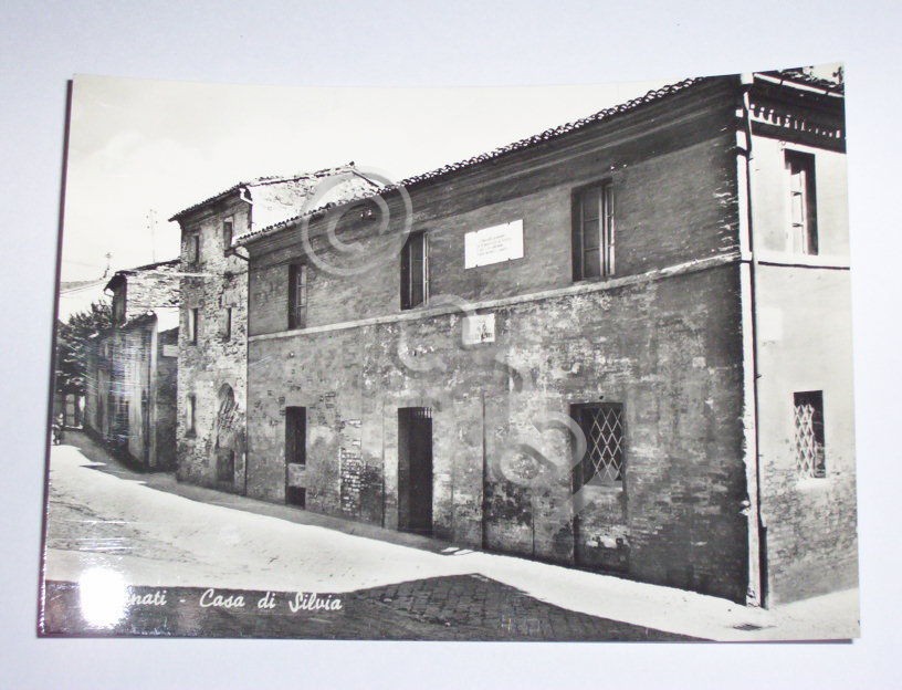 Cartolina Recanati - Casa di Silvia 1960 ca.
