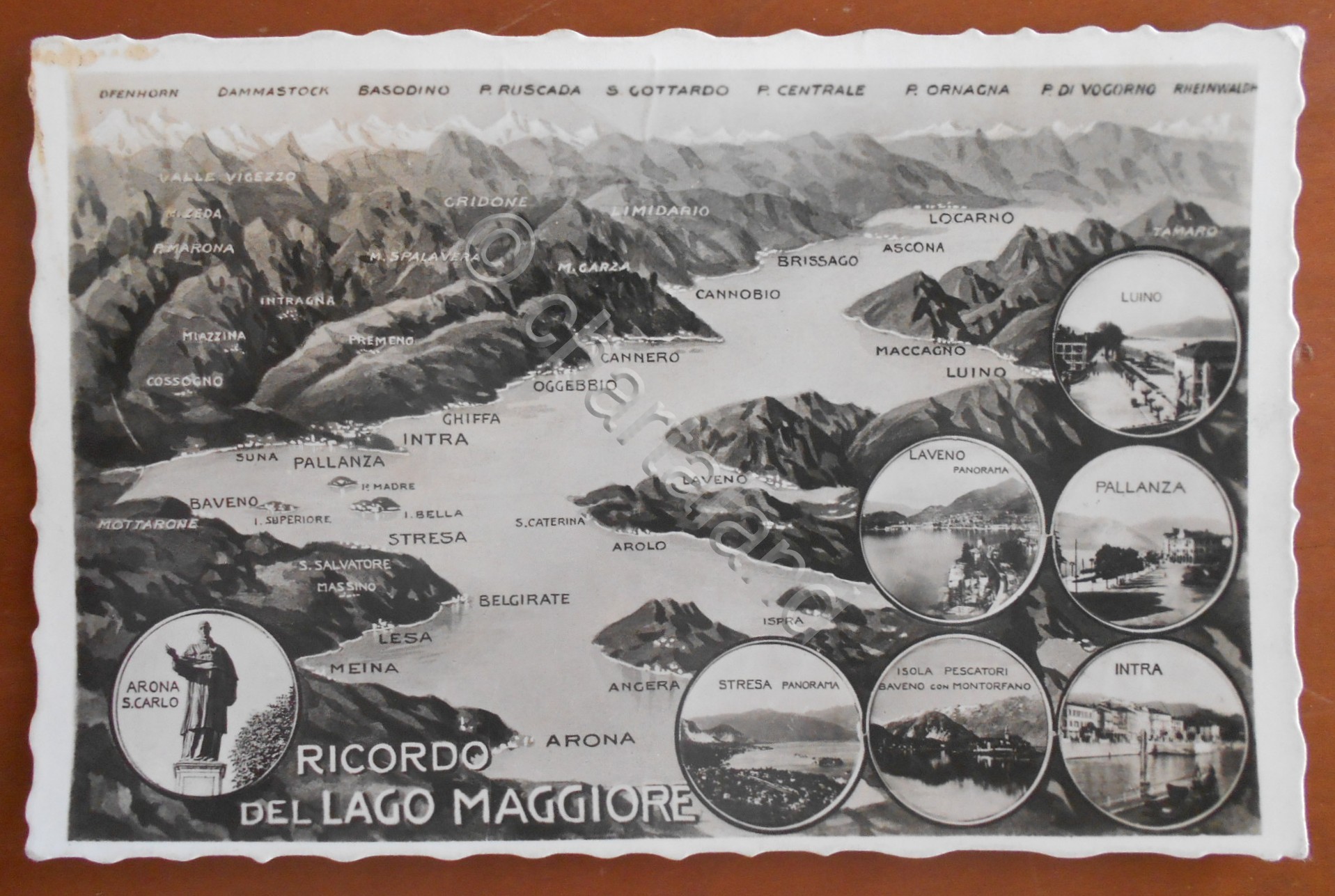 Cartolina Ricordo del Lago Maggiore - 1944