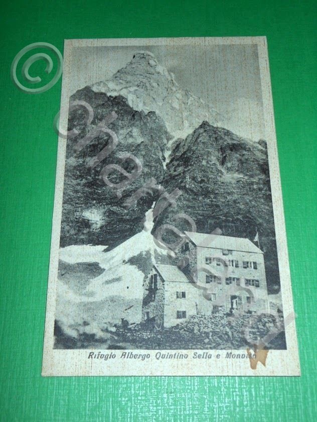 Cartolina Rifugio Albergo Quintino Sella e Monviso 1942.