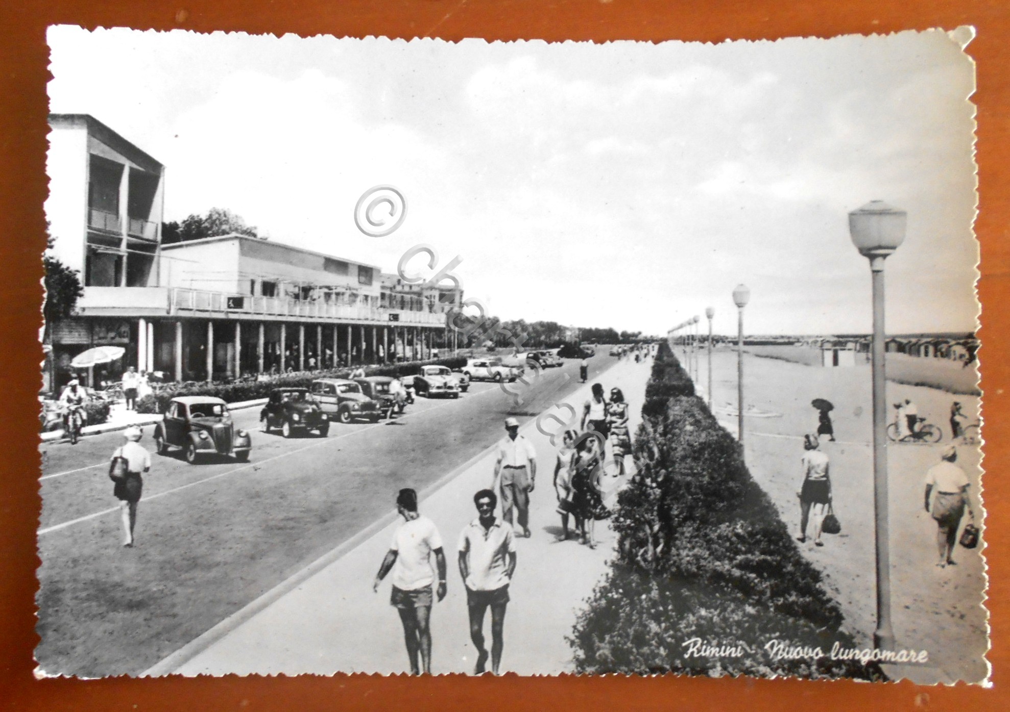 Cartolina Rimini - Nuovo lungomare - 1954