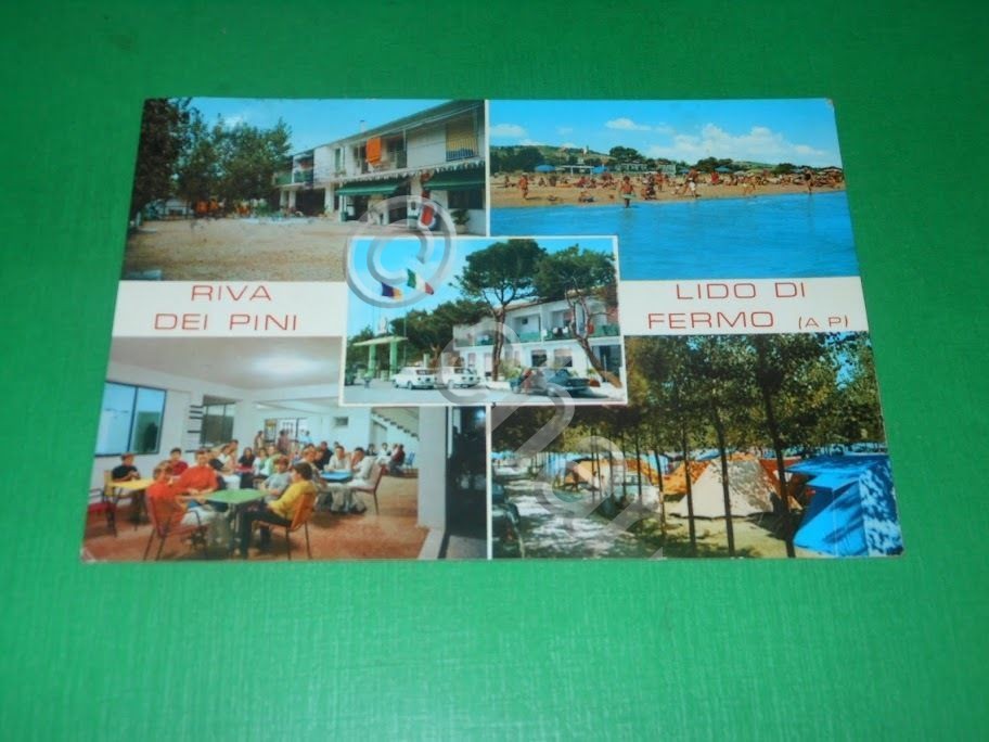 Cartolina Riva dei Pini - Lido di Fermo - Vedute …