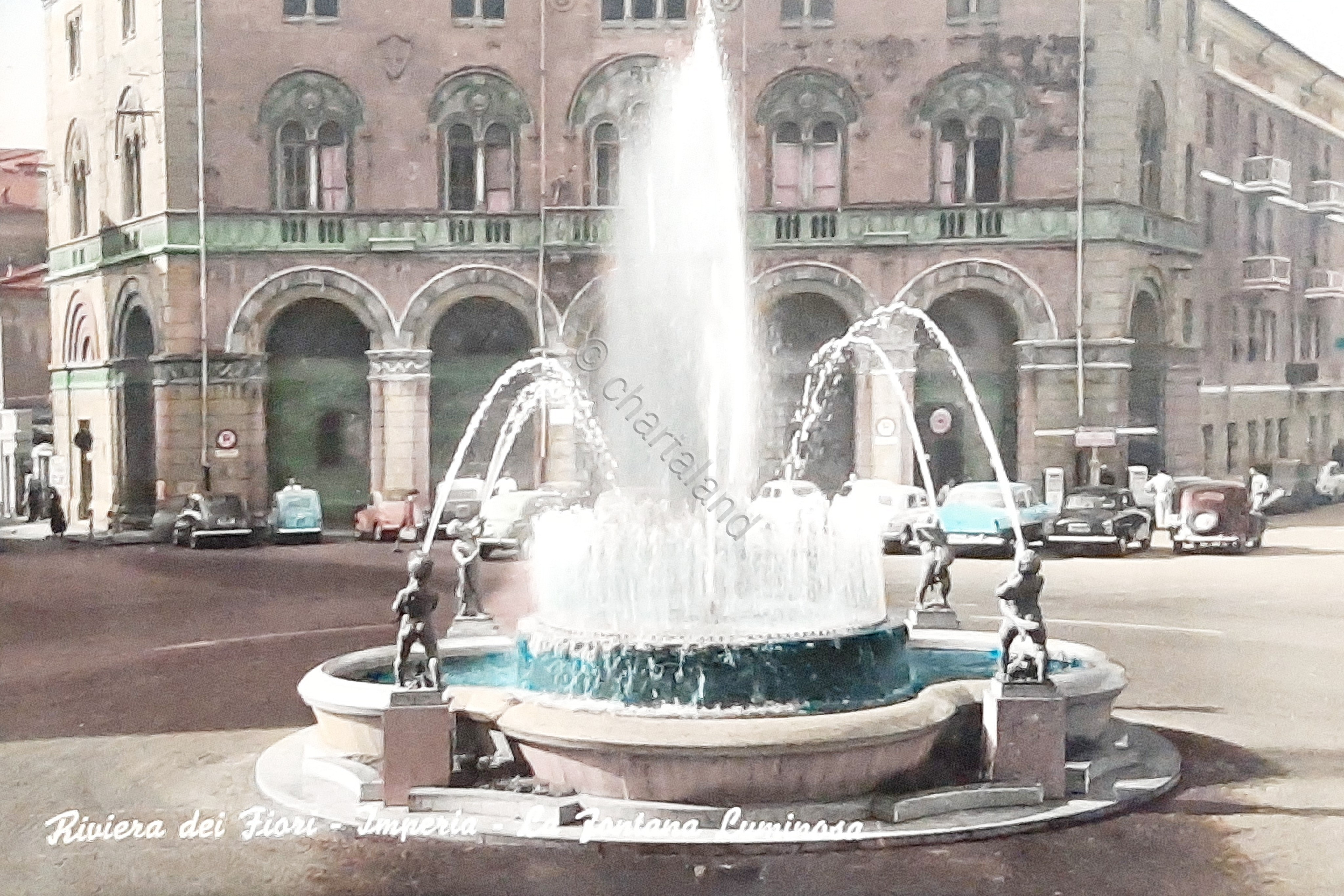 Cartolina Riviera dei Fiori - Imperia - La Fontana Luminosa …