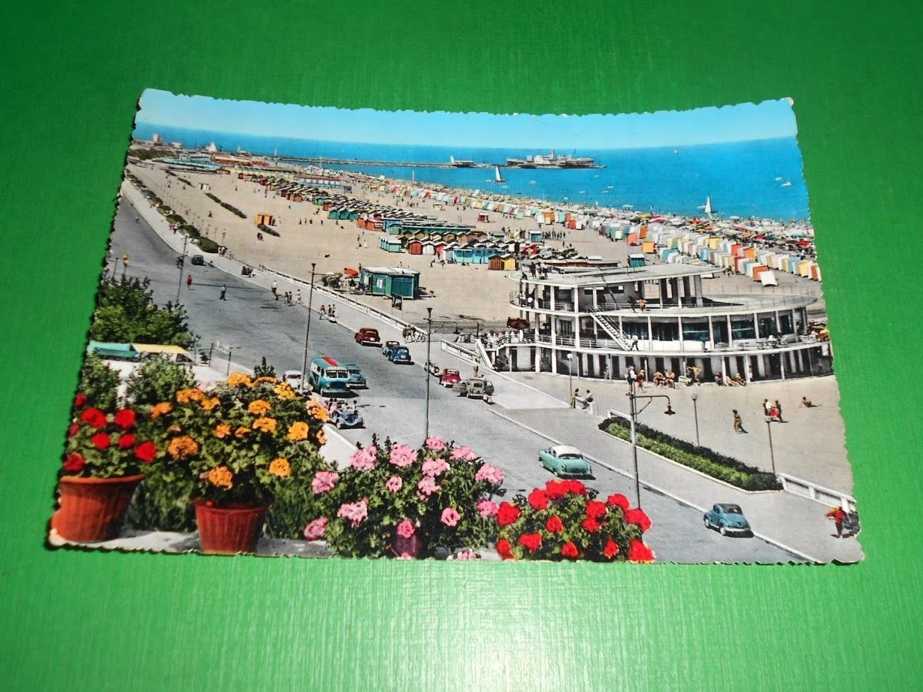 Cartolina Riviera di Rimini - Bagni Nettuno 1959.