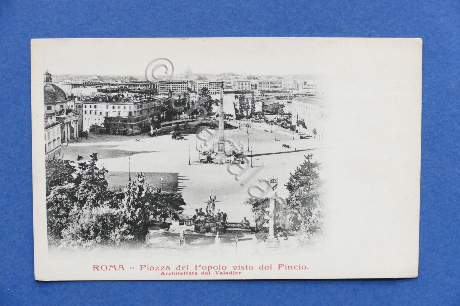 Cartolina Roma - Piazza del Popolo vista dal Pincio - …