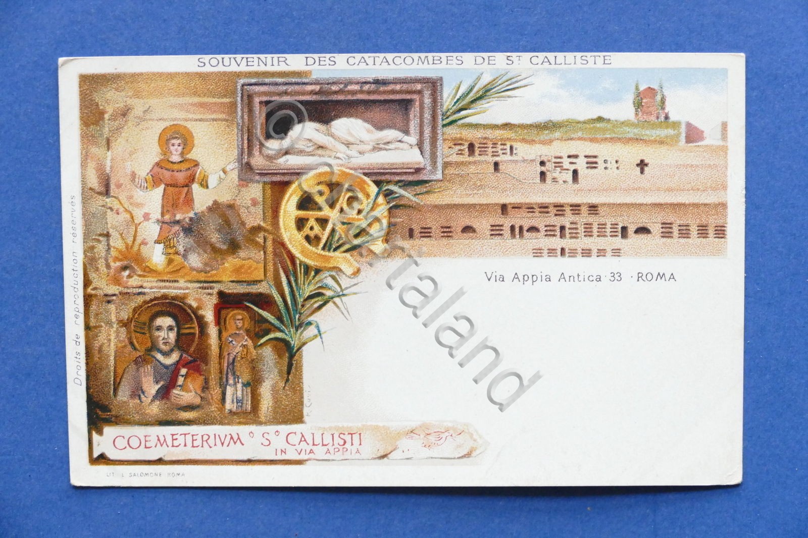 Cartolina Roma - Souvenir Catacombe di S. Callisto - 1905 …