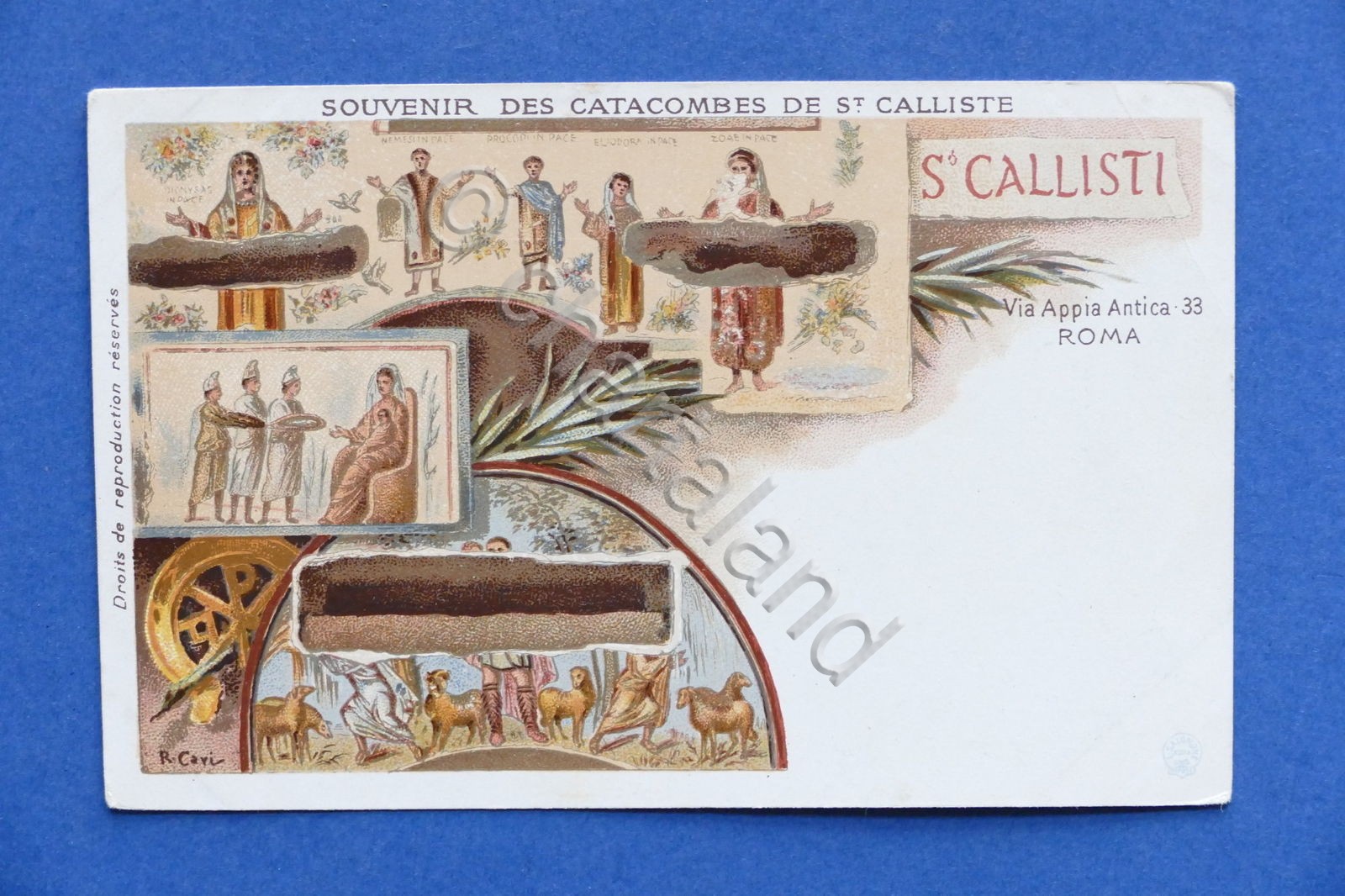 Cartolina Roma - Souvenir Catacombe di S. Callisto - 1910 …