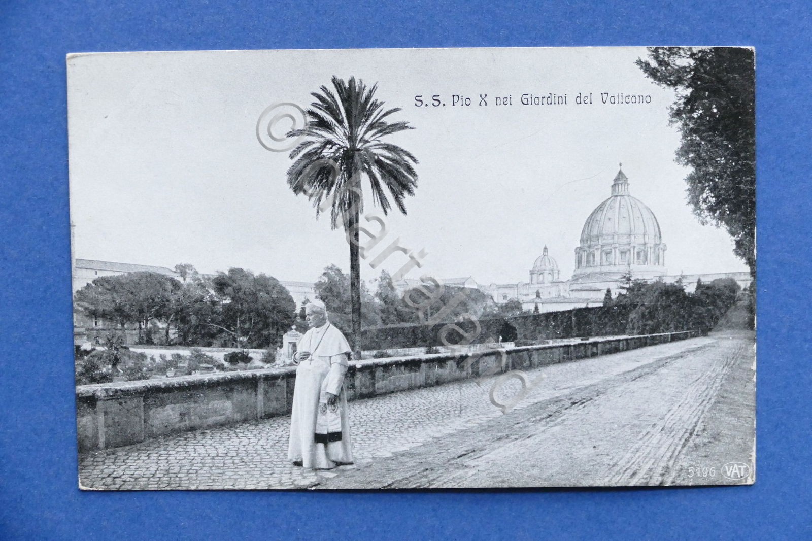 Cartolina Roma Religione - Papa Pio X nei Giardini Vaticani …