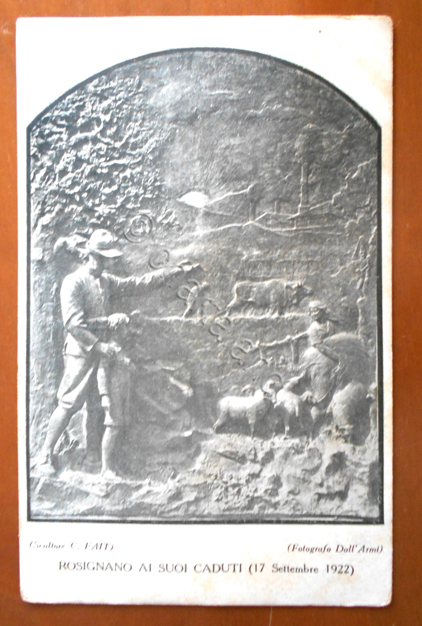 Cartolina Rosignano - ai suoi caduti - 1925