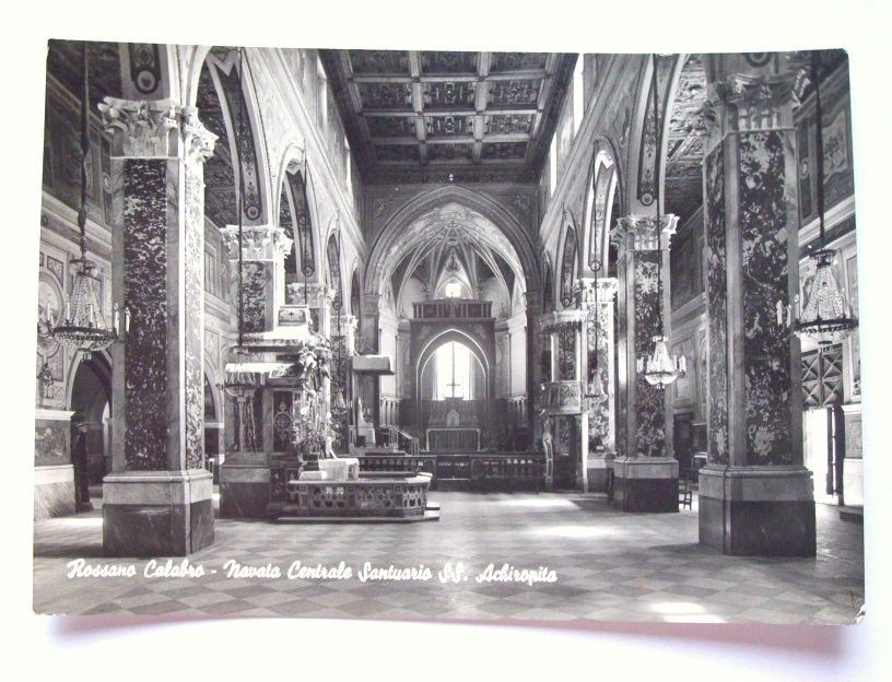 Cartolina Rossano Calabro Santuario SS Archiropita 1963.