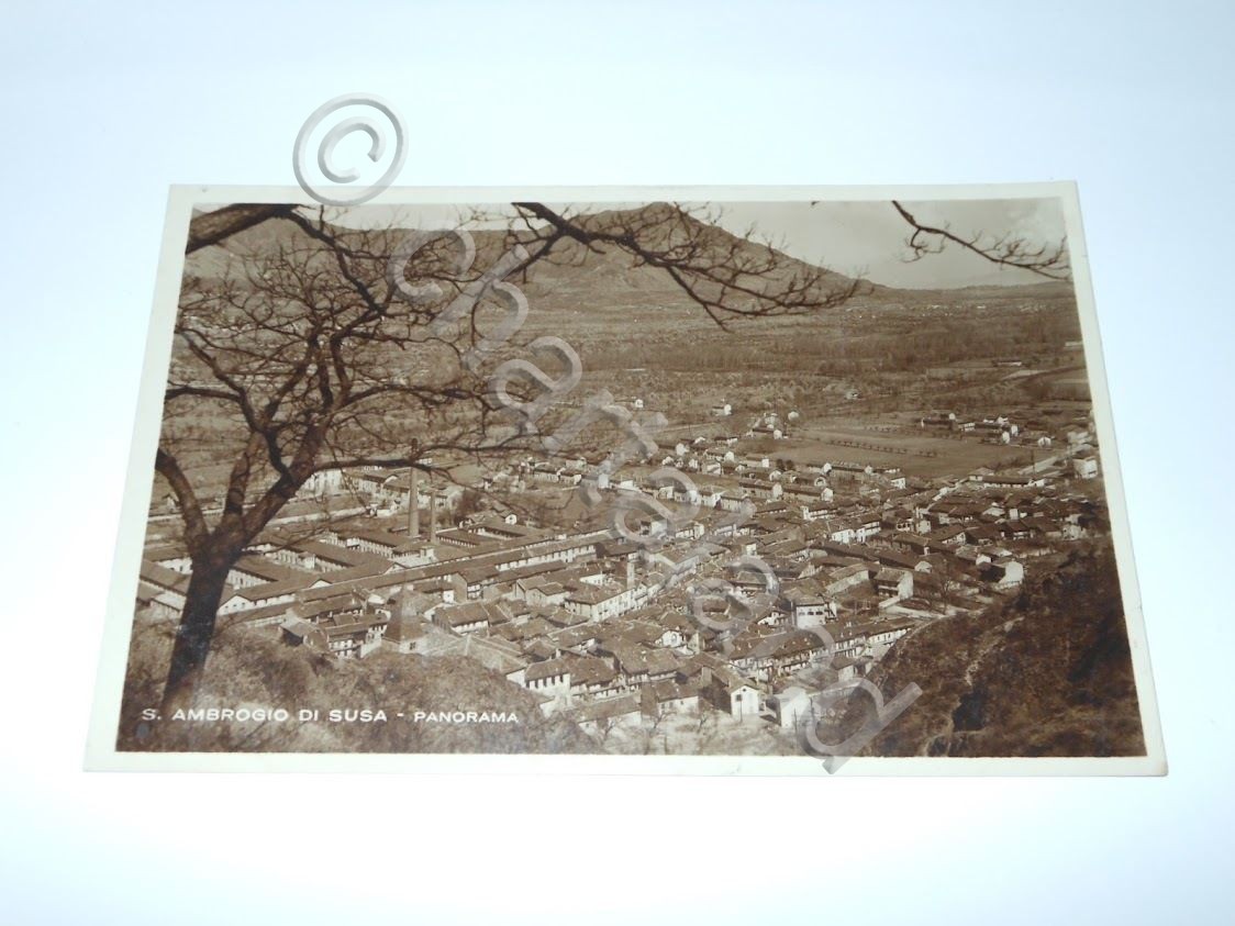 Cartolina S. Ambrogio di Susa - Panorama 1940 ca