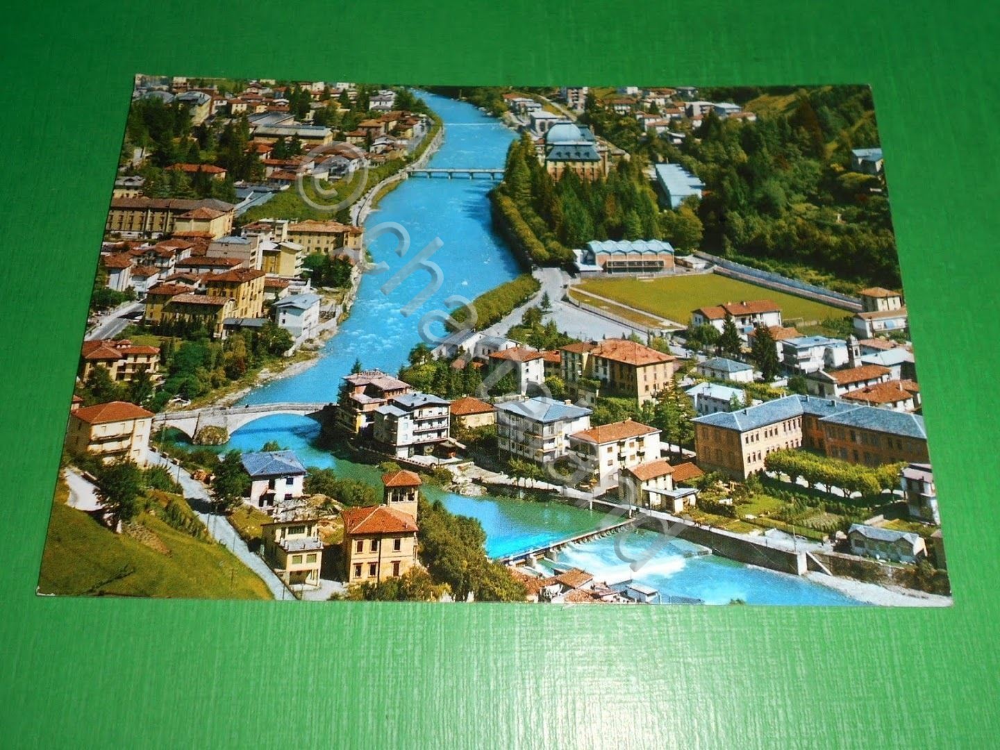 Cartolina S. Pellegrino Terme - Visto dal M. Zucco 1966.