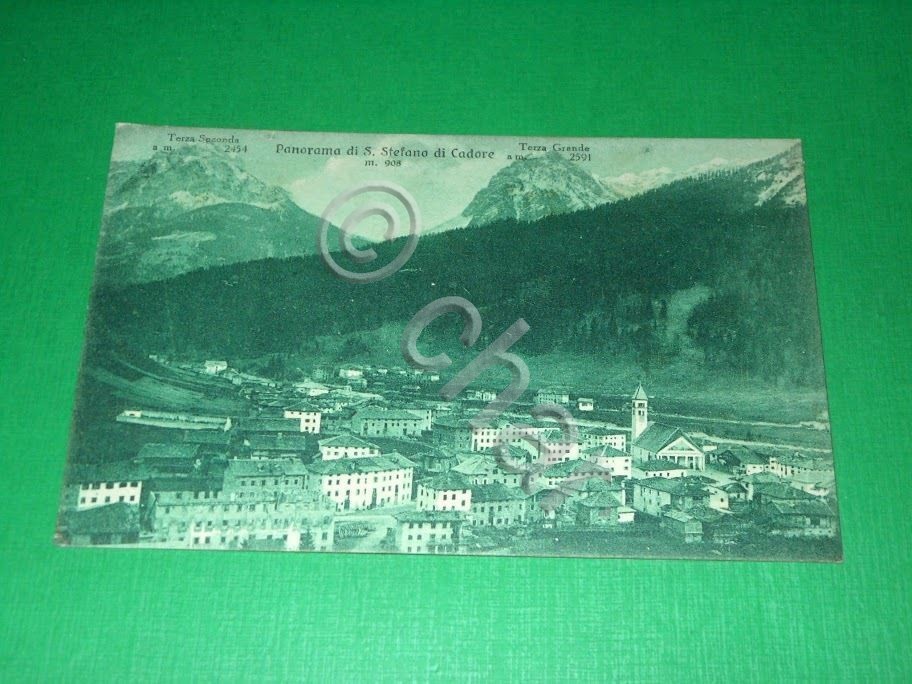 Cartolina S. Stefano di Cadore - Panorama 1927.