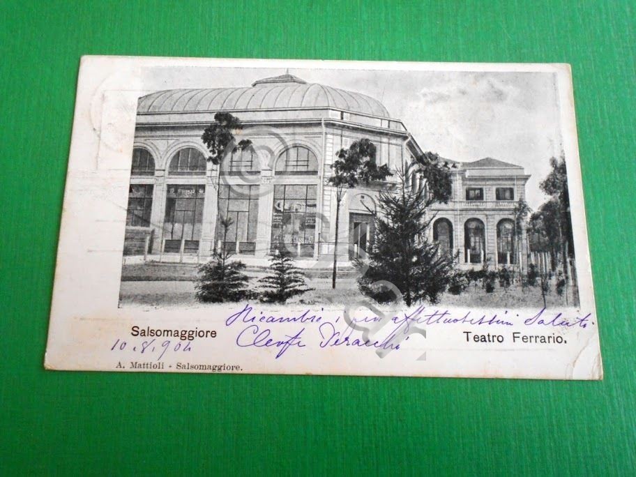 Cartolina Salsomaggiore - Teatro Ferrario 1904.