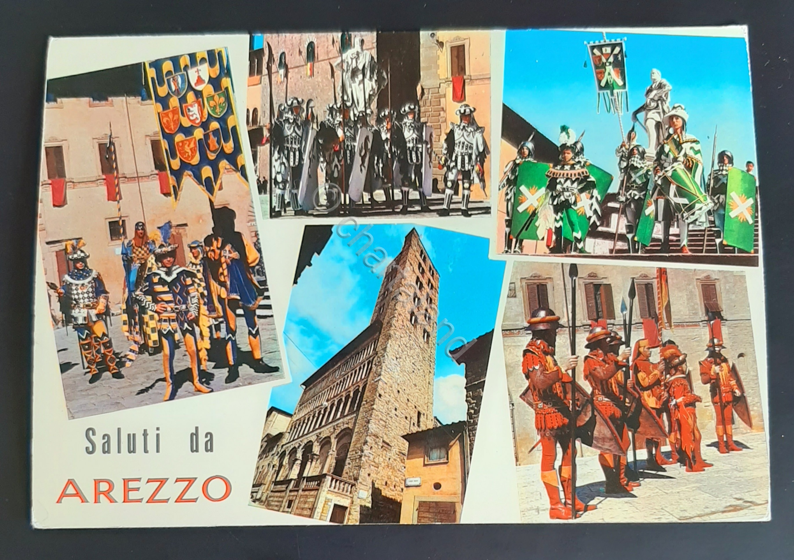 Cartolina Saluti da Arezzo - Giostra del Saracino - 1962