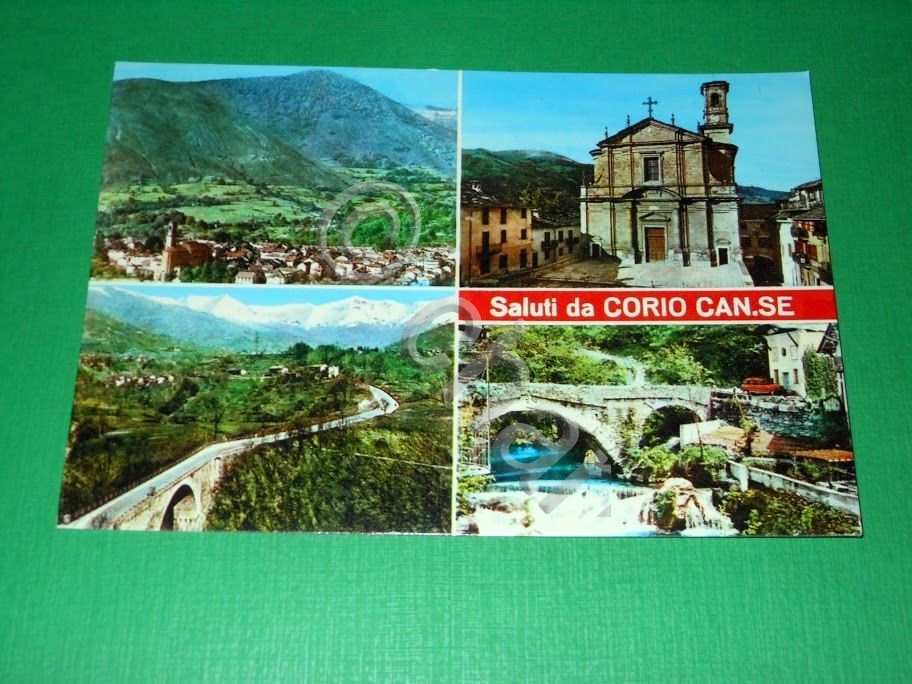 Cartolina Saluti da Corio Canavese - Vedute diverse 1971