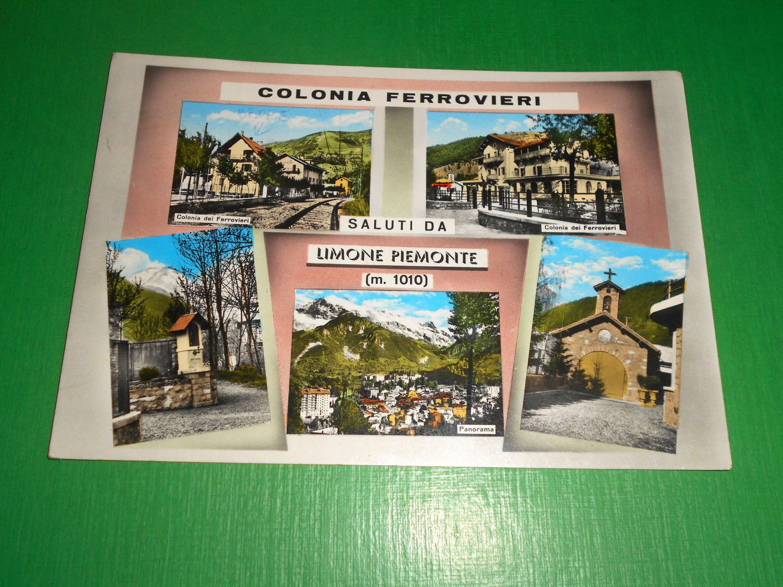 Cartolina Saluti da Limone Piemonte - Colonia Ferrovieri - Vedute …