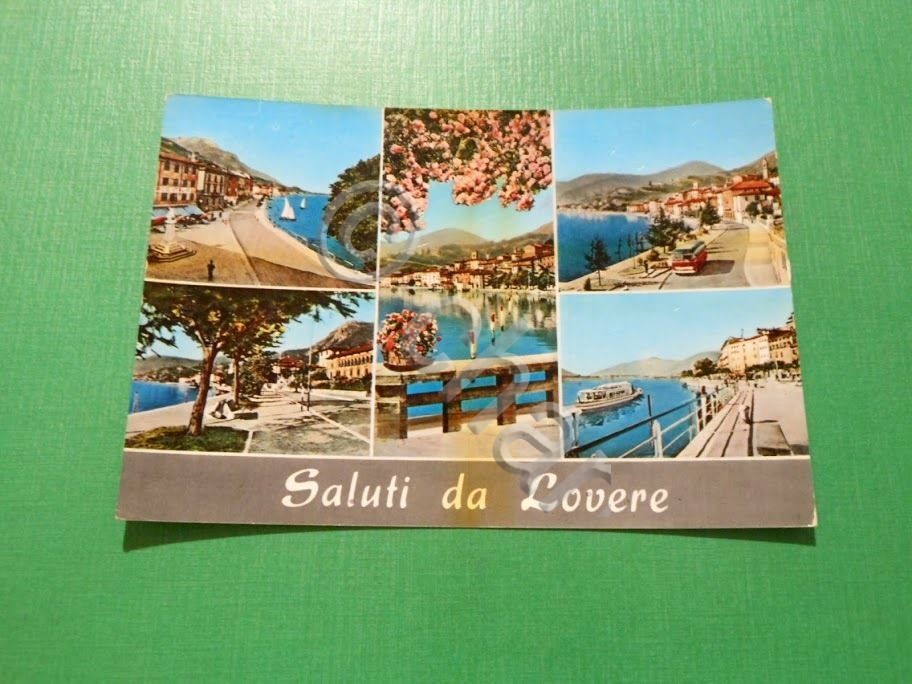 Cartolina Saluti da Lovere - Vedute diverse 1959.