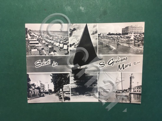 Cartolina Saluti Da S. Giuliano Mare Rimini - 1960