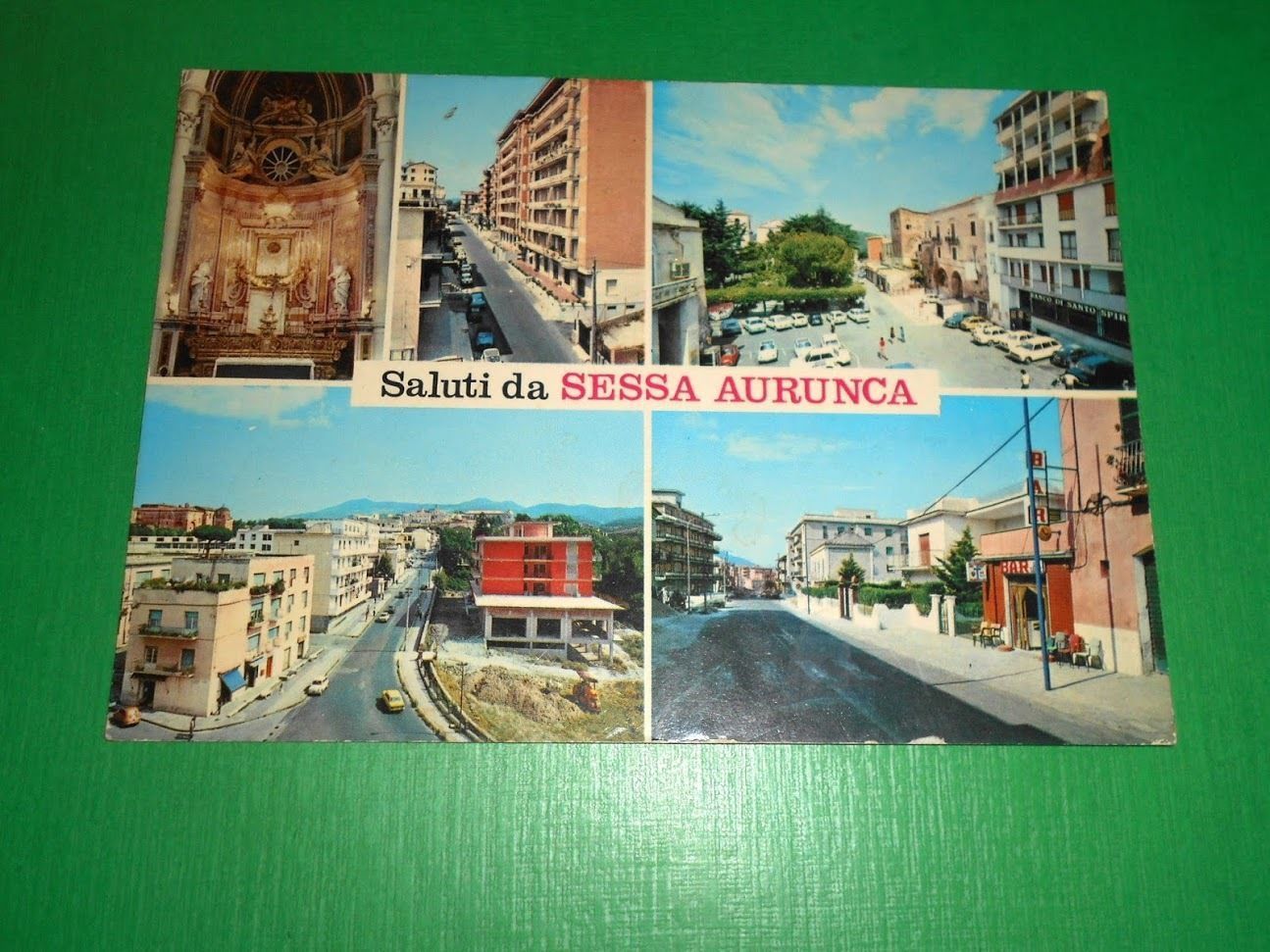 Cartolina Saluti da Sessa Aurunca - Vedute diverse 1978.