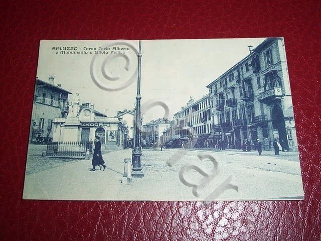 Cartolina Saluzzo - Corso Carlo Alberto 1931.