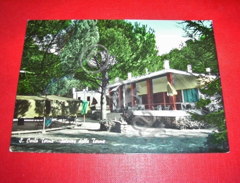 Cartolina San Carlo Terme - Interno delle Terme 1965.