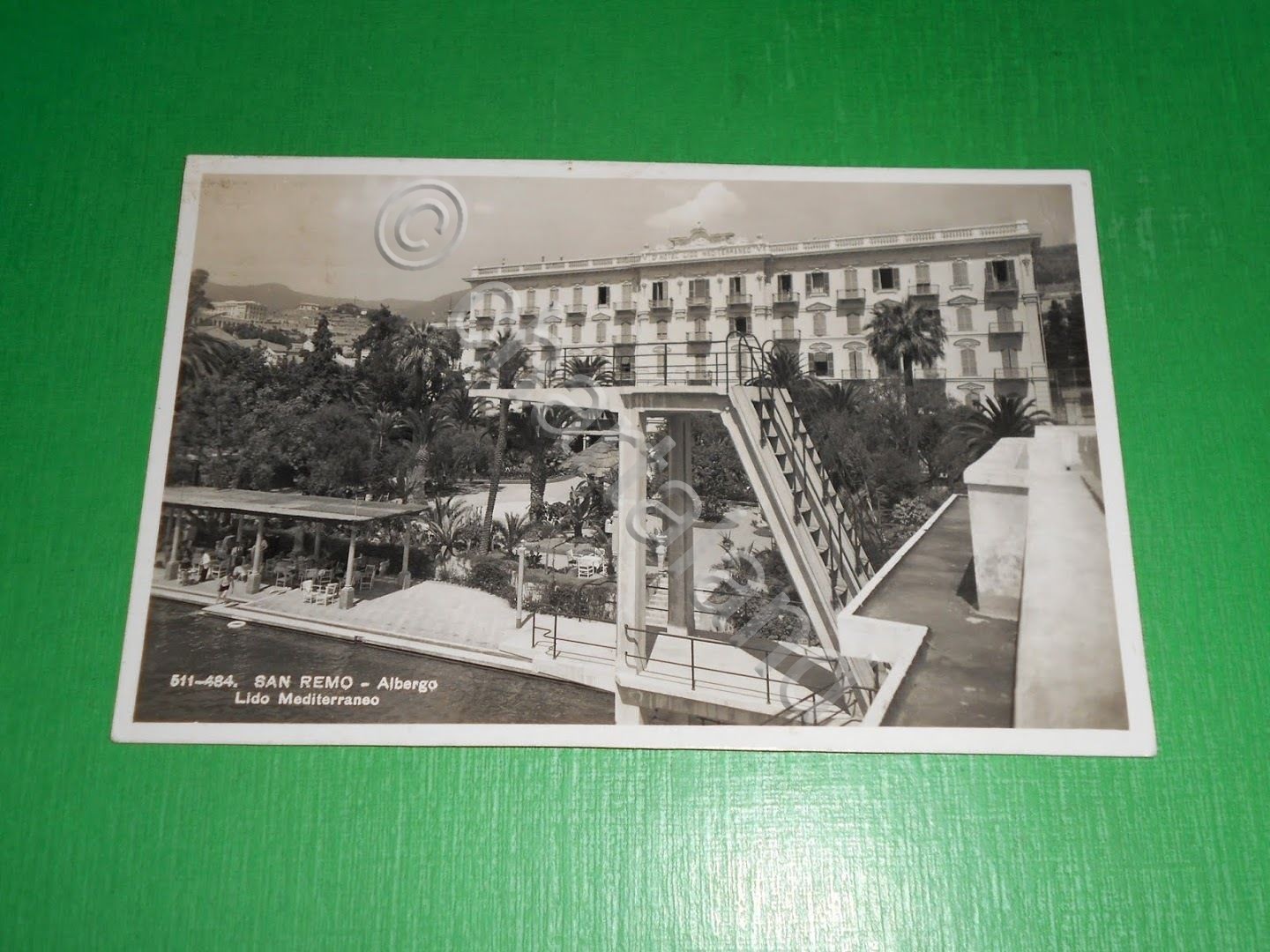 Cartolina San Remo - Albergo - Lido Mediterraneo 1943