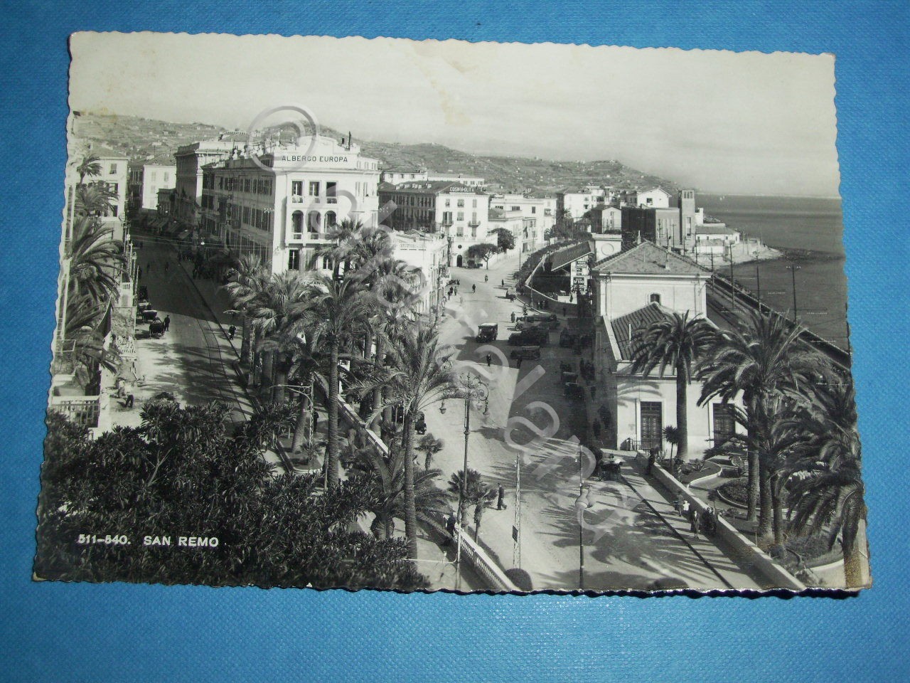 Cartolina San Remo - Albergo Europa e veduta 1947