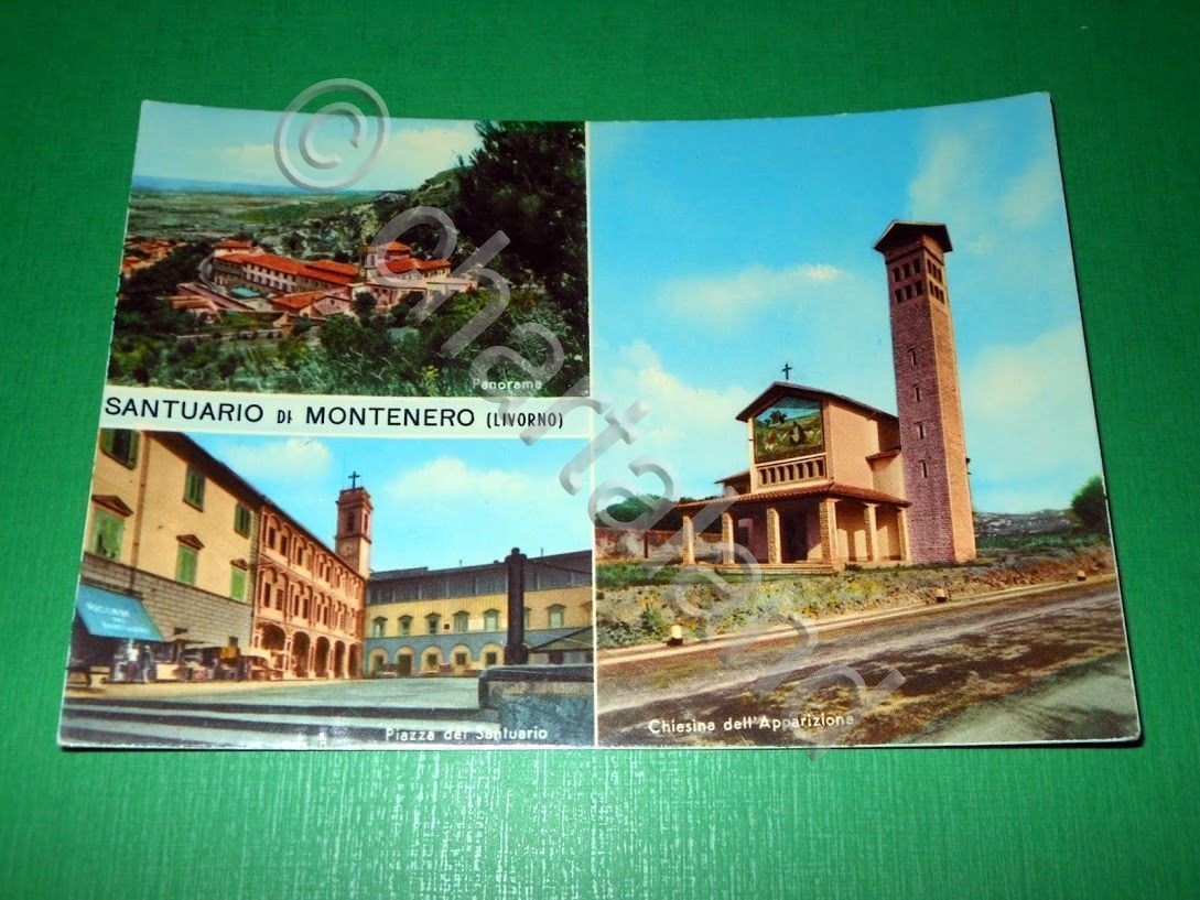 Cartolina Santuario di Montenero - Vedute diverse 1964.