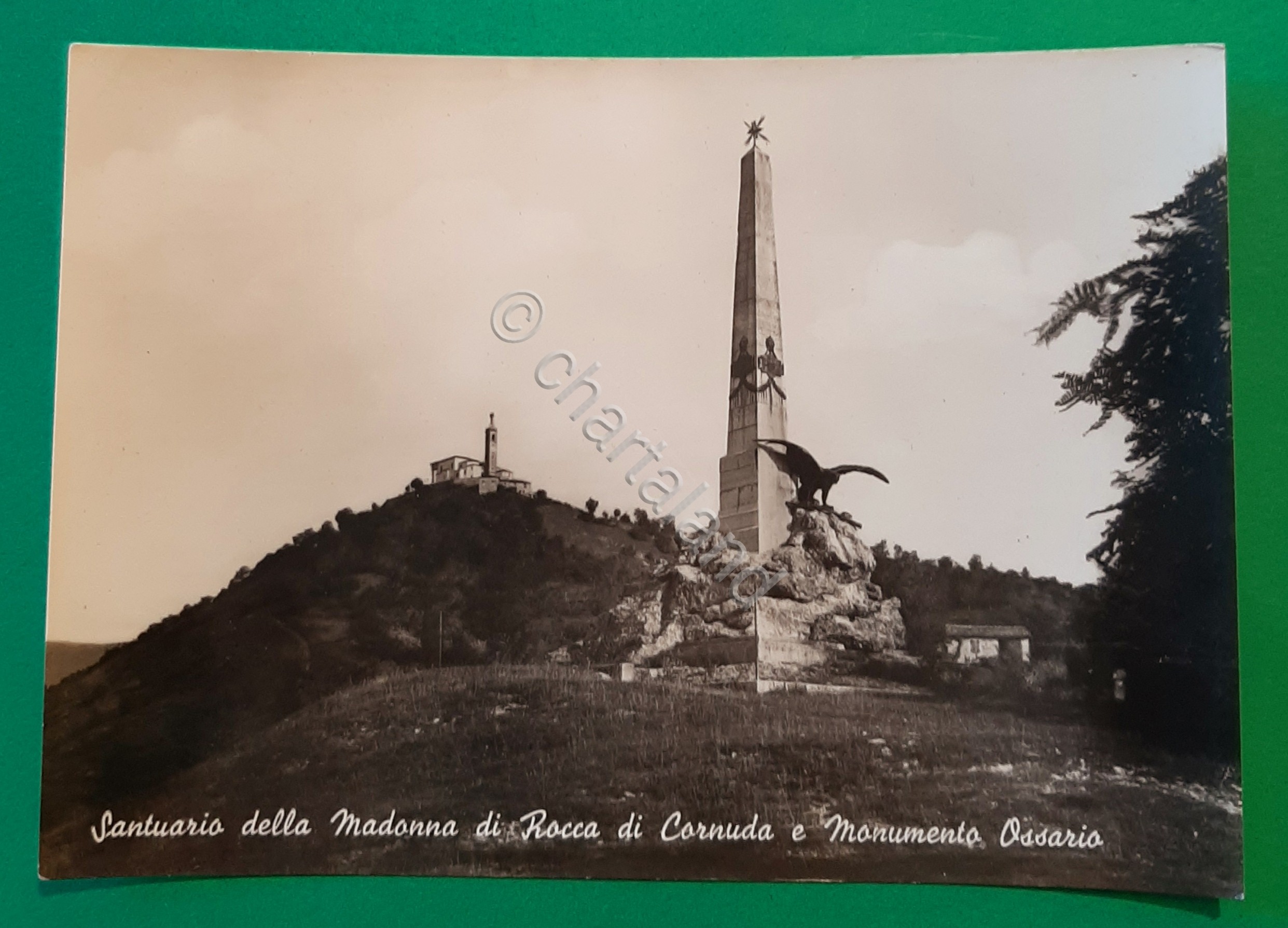 Cartolina Santuario Madonna di Rocca di Cornuda e Monumento Ossario …