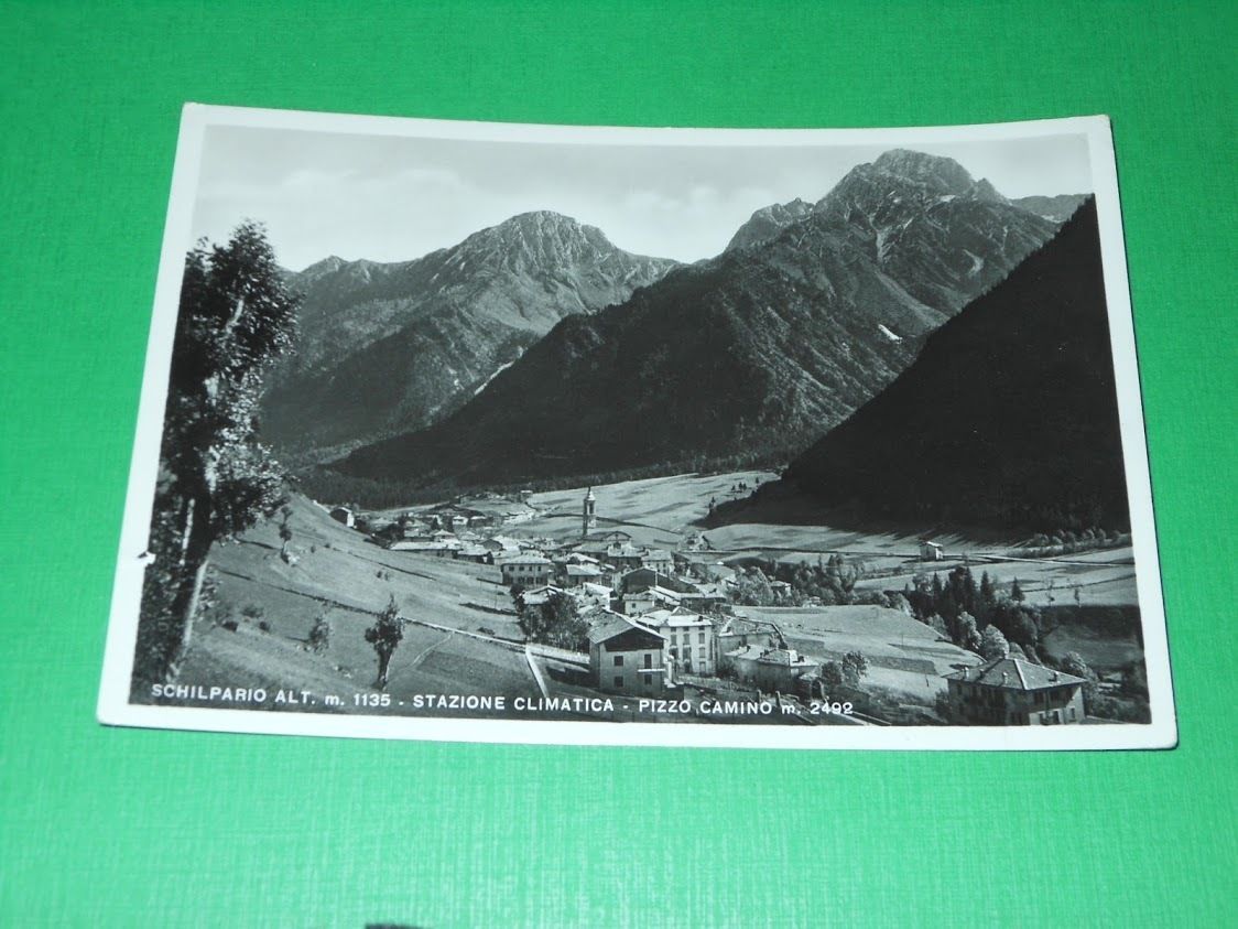 Cartolina Schilpario - Scorcio panoramico - Pizzo Camino 1953.