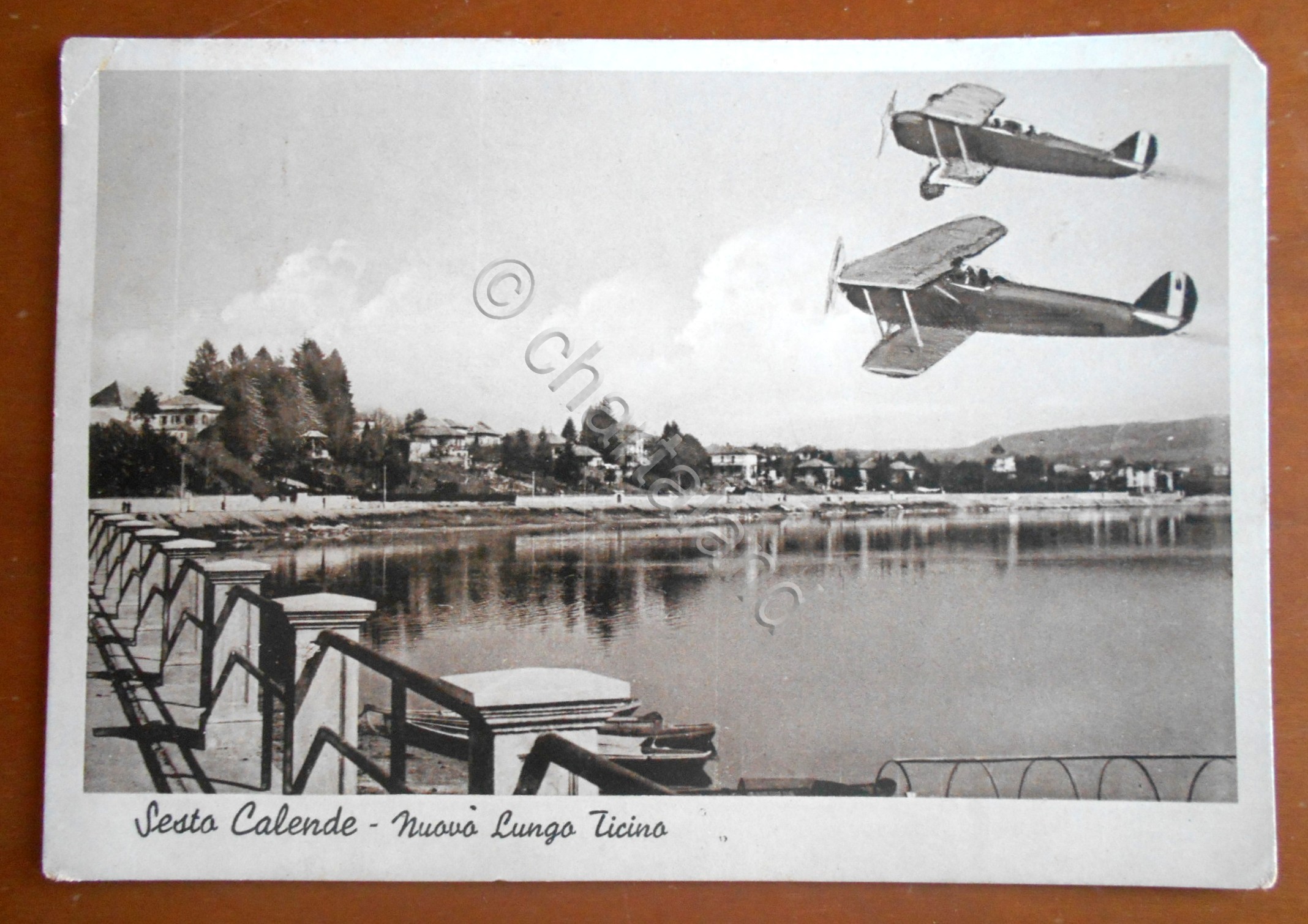 Cartolina Sesto Calende - Nuovo lungo Ticino - 1943