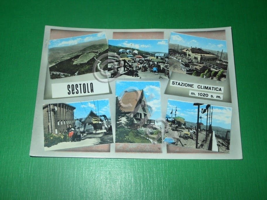 Cartolina Sestola - Vedute diverse 1955 ca.