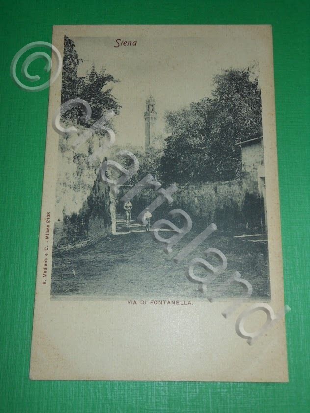 Cartolina Siena - Via di Fontanella 1910 ca.