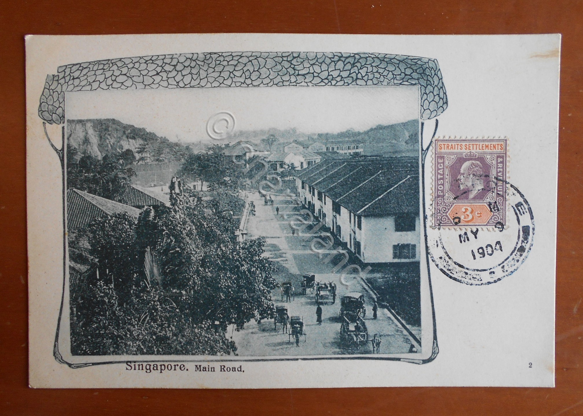 Cartolina Singapore - Main Road - 1904