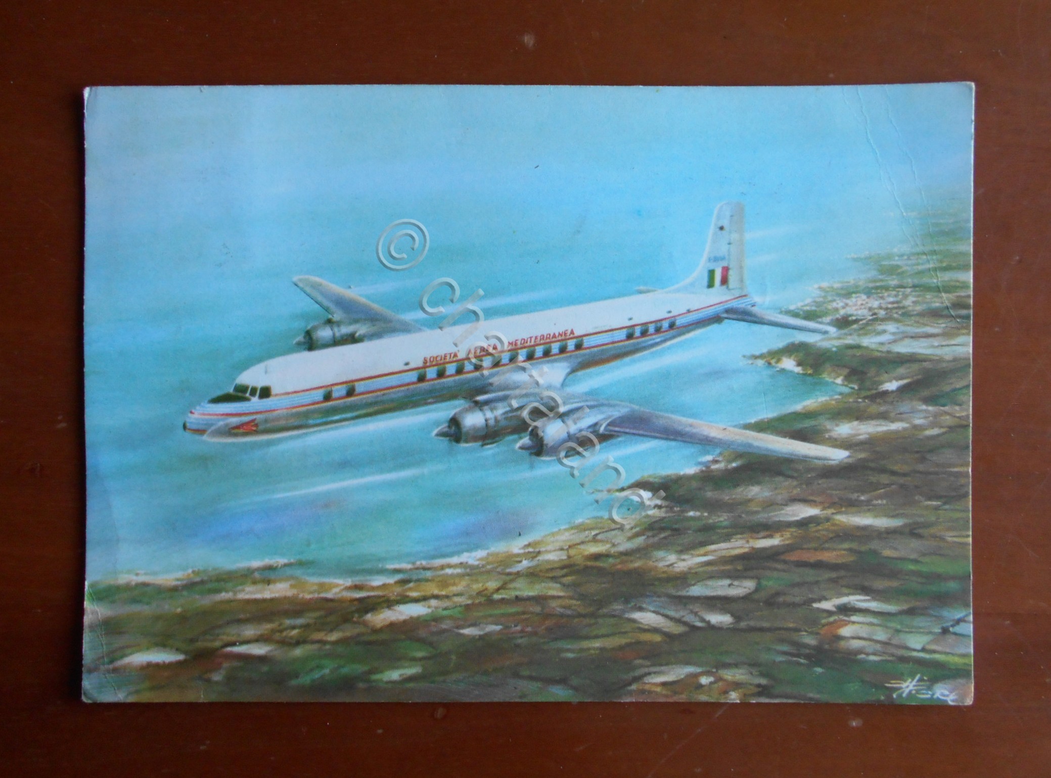 Cartolina Società Aerea Mediterranea - 1932 ca.