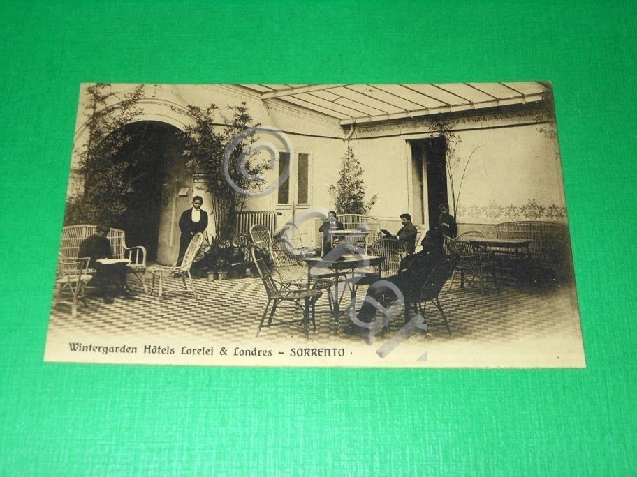 Cartolina Sorrento - Wintergarden Hotels Lorelei & Londres 1900 ca.
