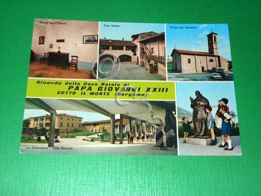 Cartolina Sotto il Monte - Ricordo della Casa natale di …