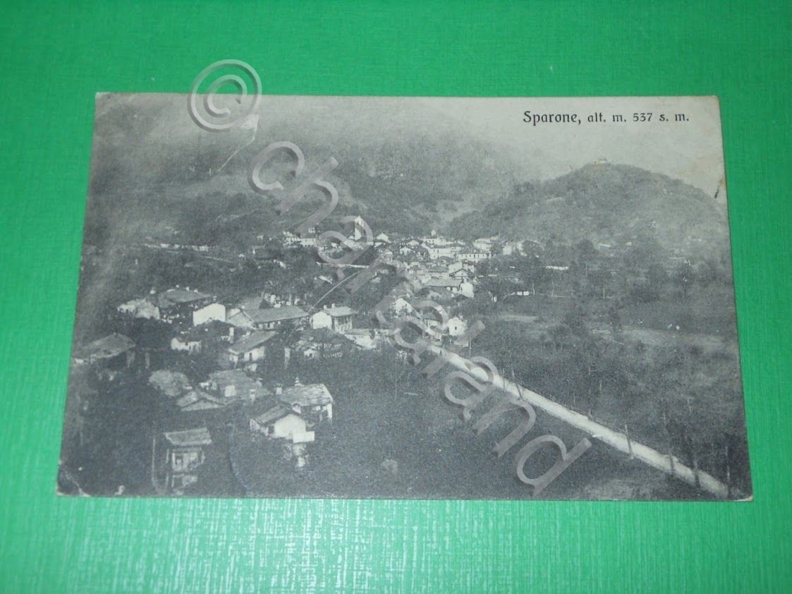 Cartolina Sparone ( Torino ) - Panorama 1913.