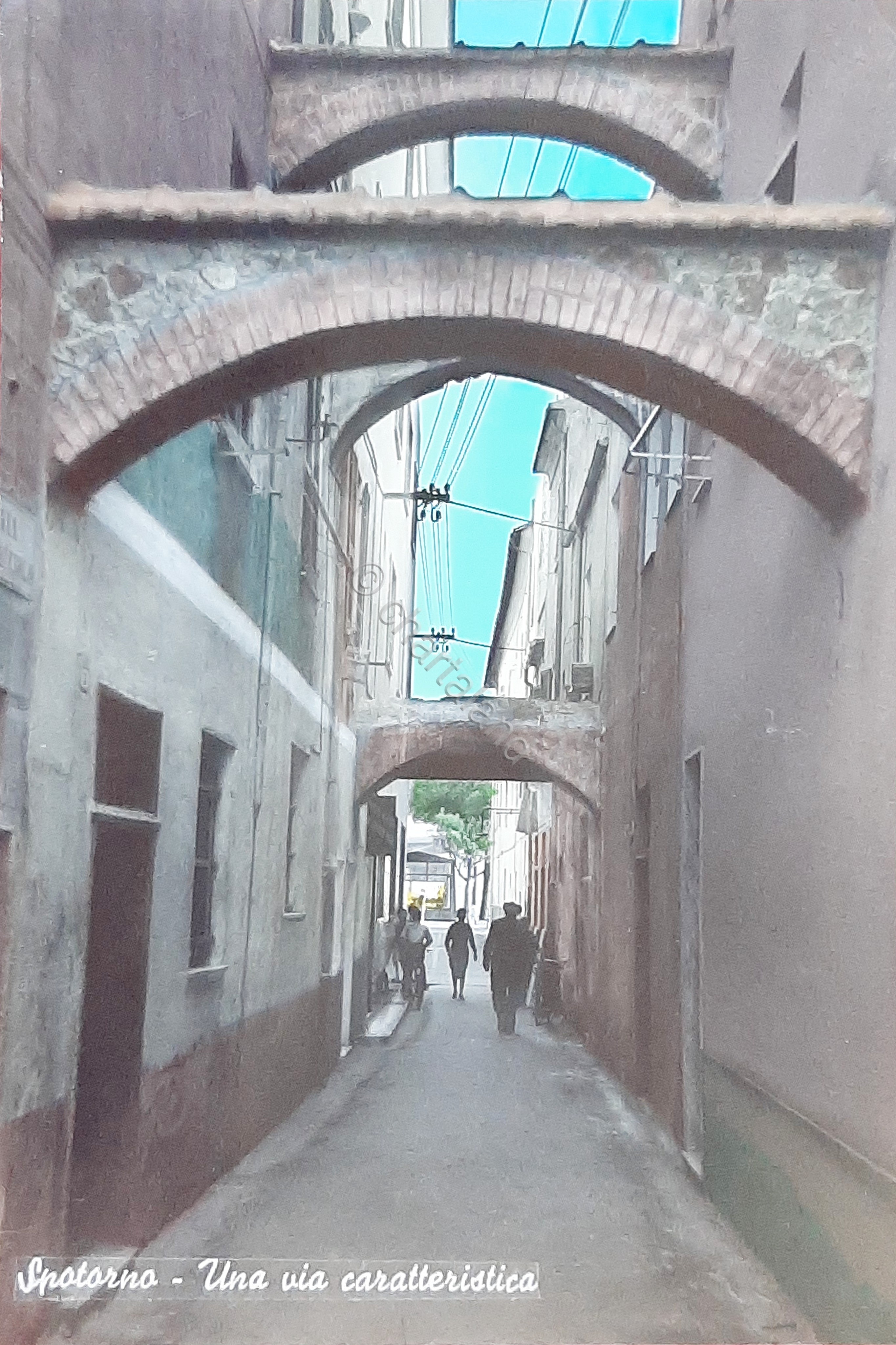 Cartolina Spotorno - Una via Caratteristica - 1963