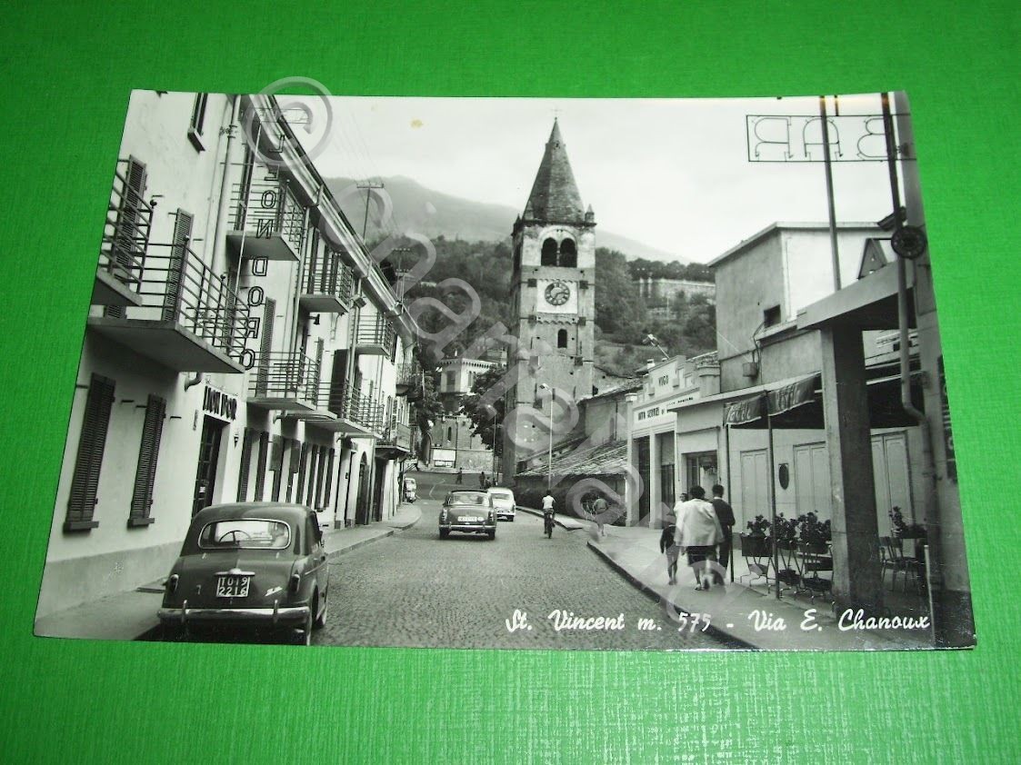 Cartolina St. Vincent - Via E. Chanoux 1959.