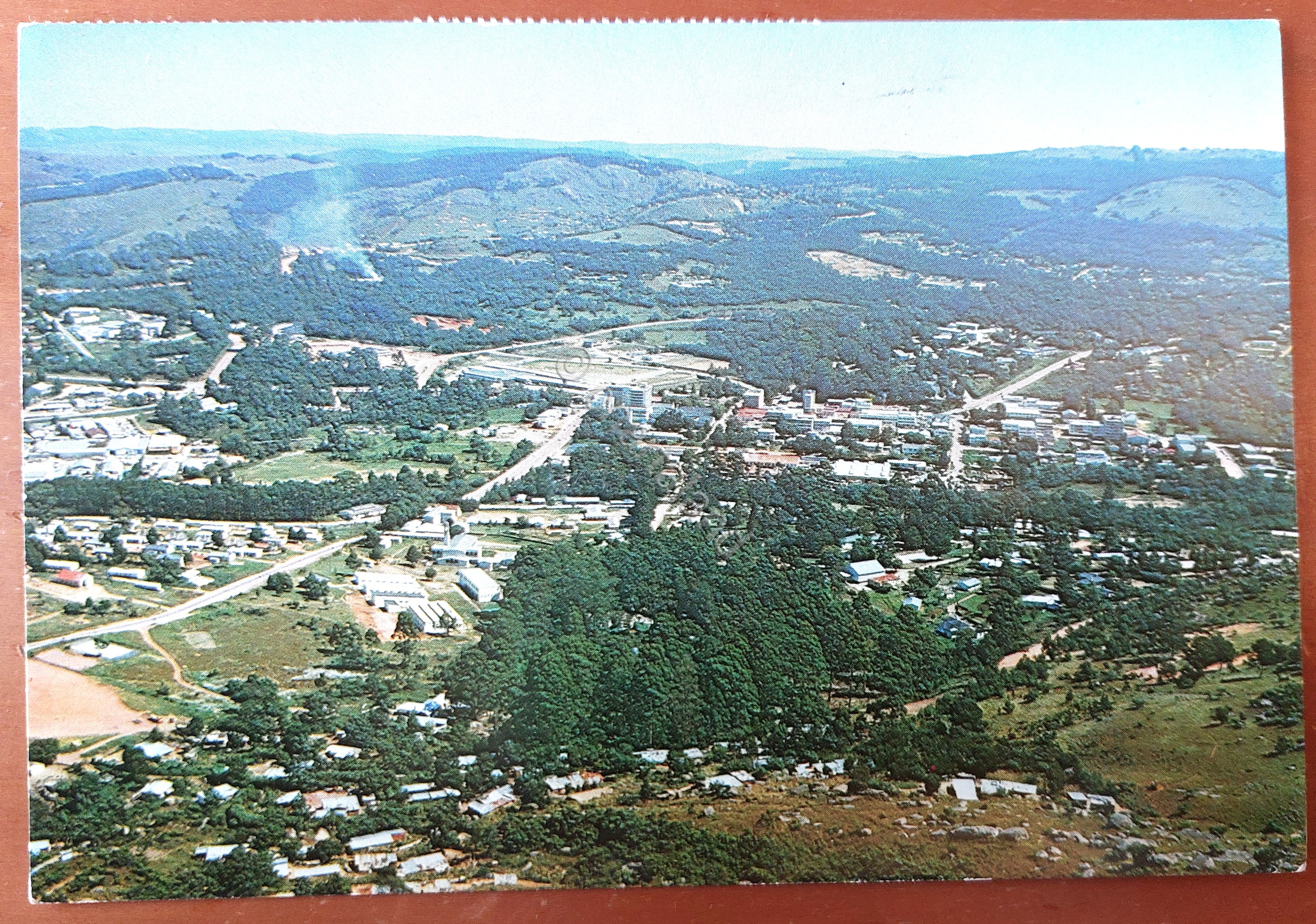 Cartolina Swaziland - Aereal wiew of Mbabane - 1980