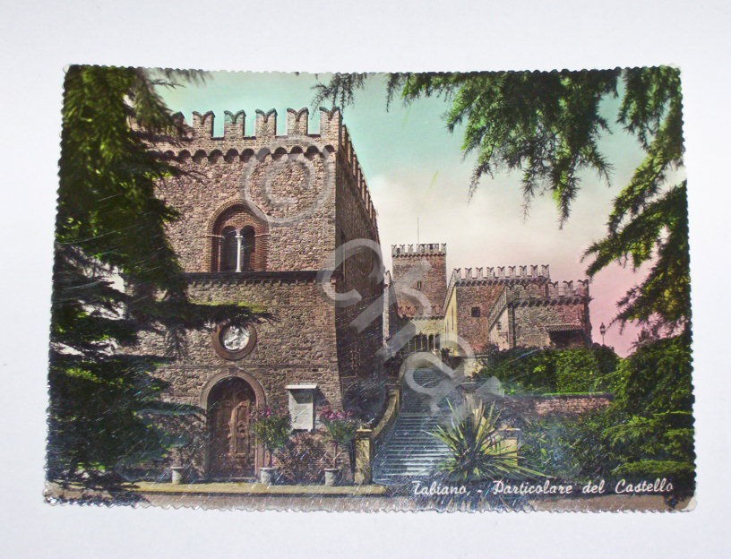 Cartolina Tabiano - Particolare del Castello 1957.