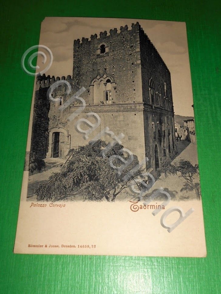 Cartolina Taormina - Palazzo Corvaja 1910 ca.