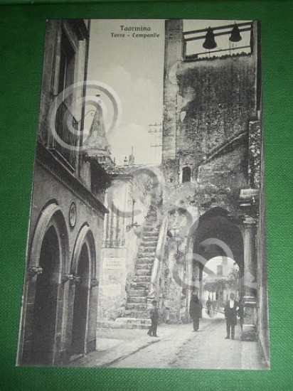 Cartolina Taormina - Torre - Campanile 1910 ca
