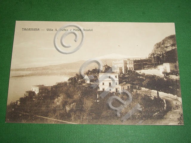 Cartolina Taormina - Villa S. Pietro e Hotel Bristol 1920 …
