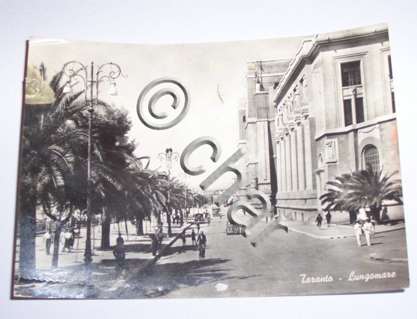 Cartolina Taranto - Lungomare 1957.