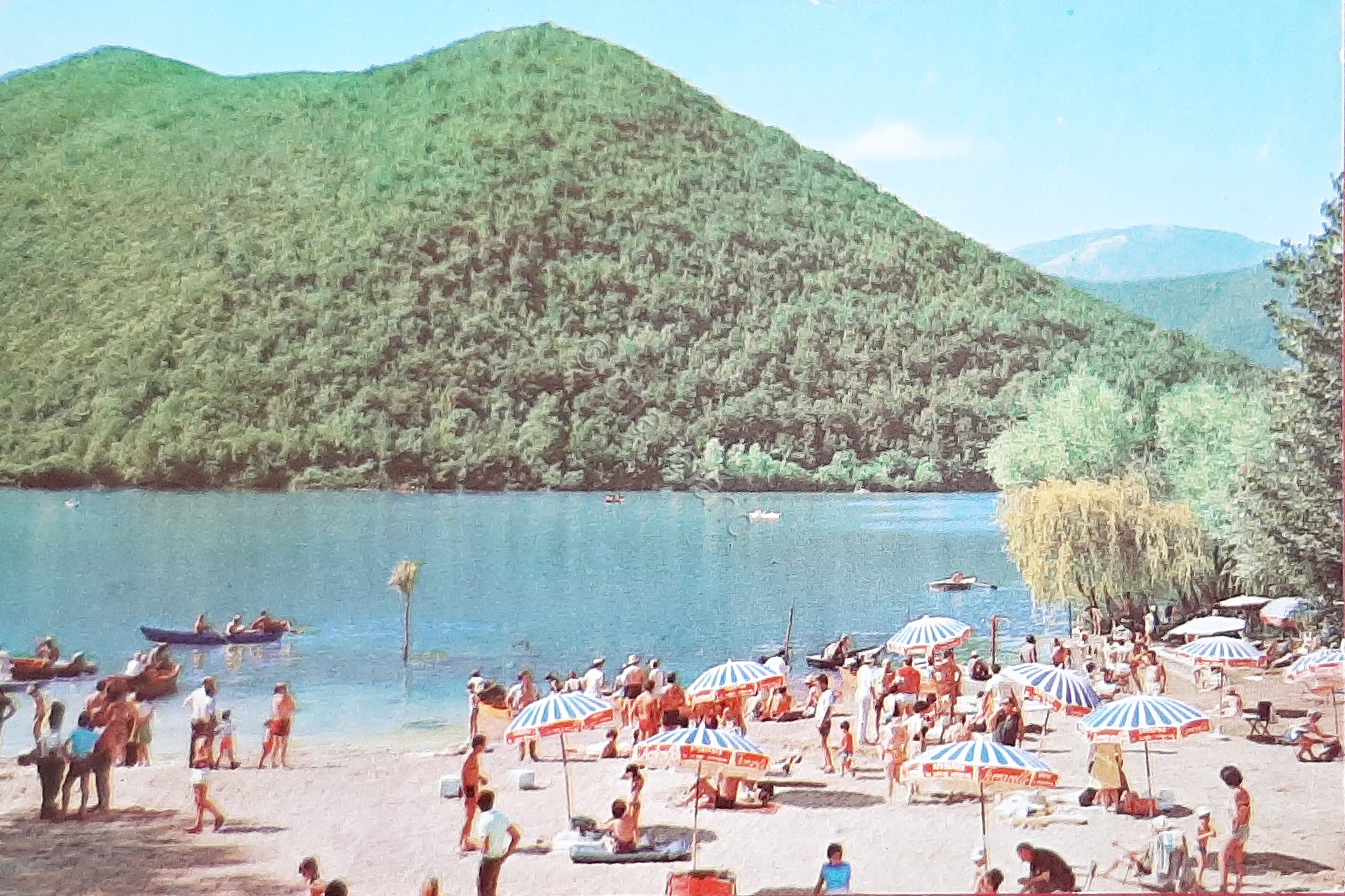 Cartolina Terni - Lago di Piediluco - Spiaggia - 1972